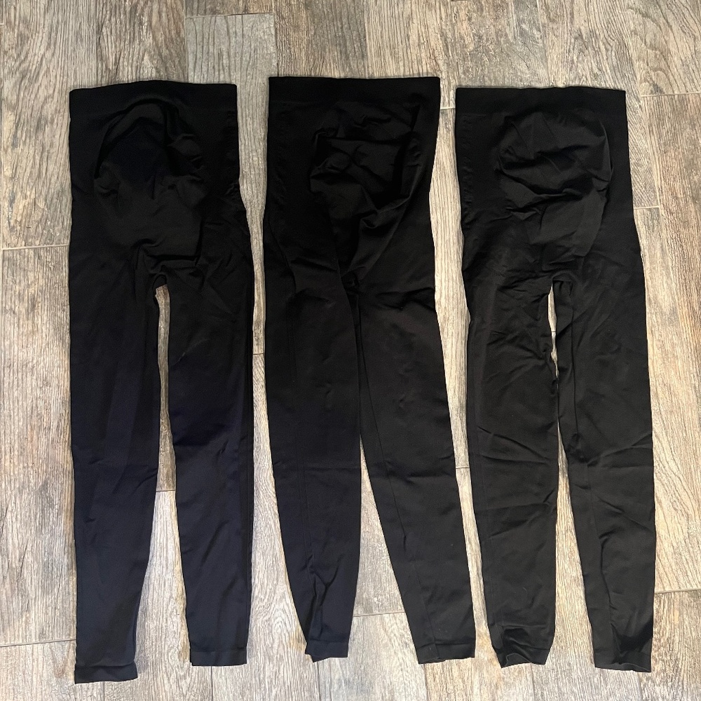 Blanqi maternity high waisted black leggings (S)